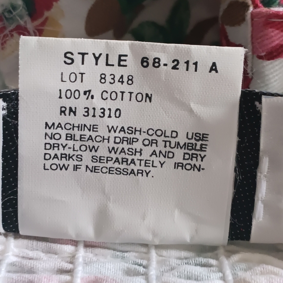 A.Byer Vintage Floral Bra Style Wide Strap Smocked Cotton Crop Top M - Picture 5 of 5